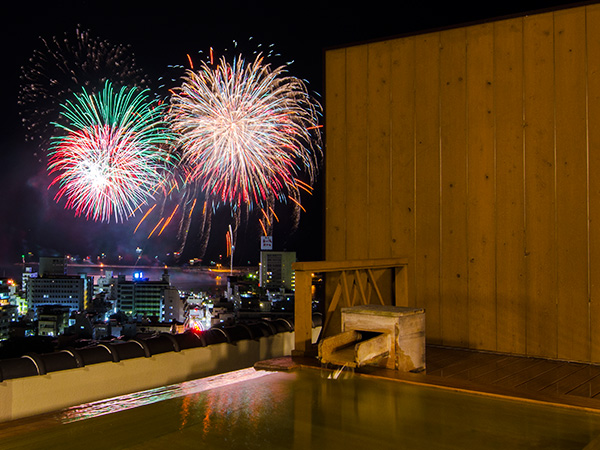 花火が見える宿